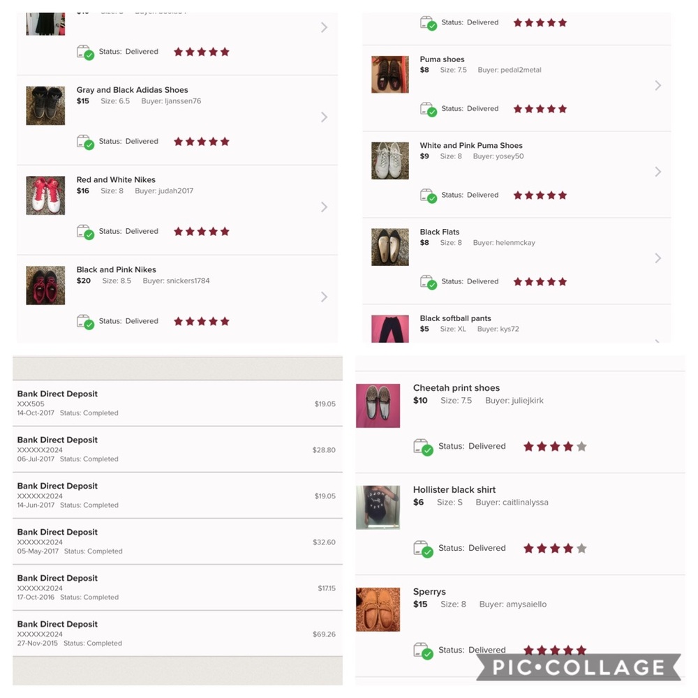 Previous Sales on other account